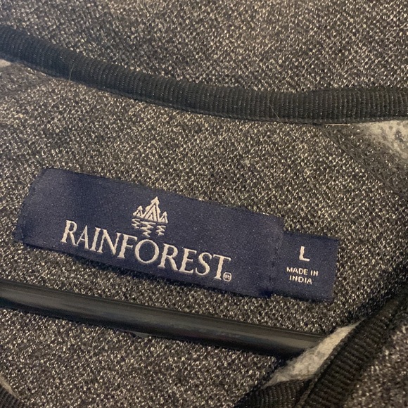 Mens gray/black quarter zip sweater - Picture 3 of 5